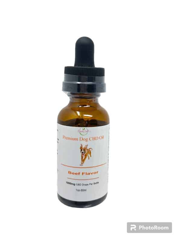Beef Flavored 1000mg CBD Tincture for Dogs.
